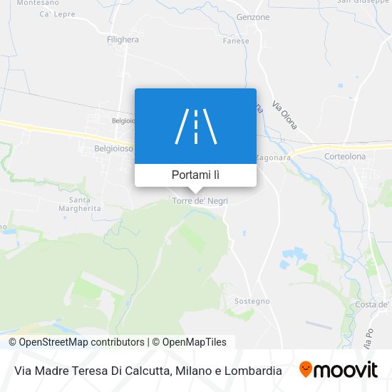 Mappa Via Madre Teresa Di Calcutta