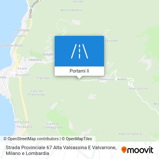 Mappa Strada Provinciale 67 Alta Valsassina E Valvarrone