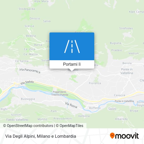 Mappa Via Degli Alpini