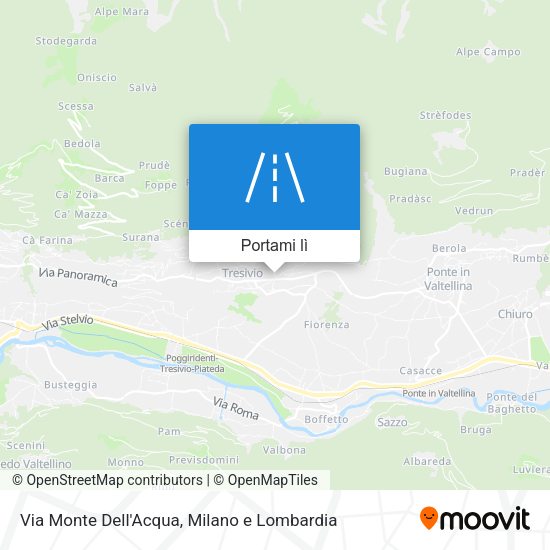 Mappa Via Monte Dell'Acqua