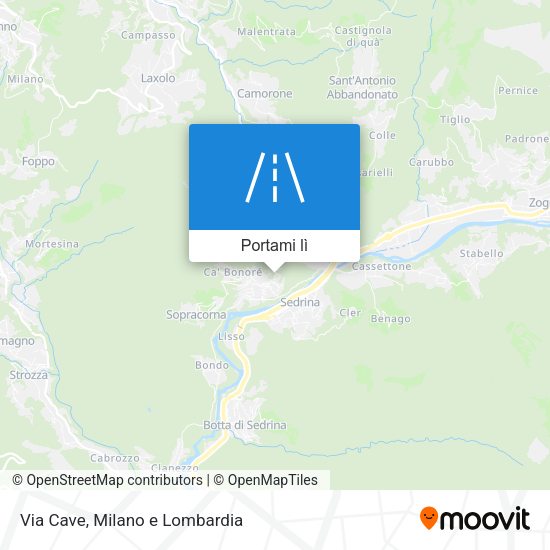 Mappa Via Cave