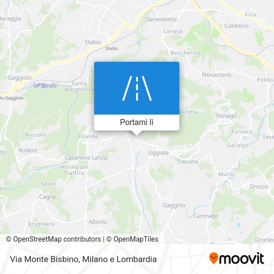 Mappa Via Monte Bisbino