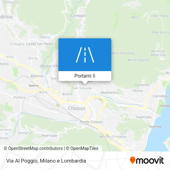 Mappa Via Al Poggio