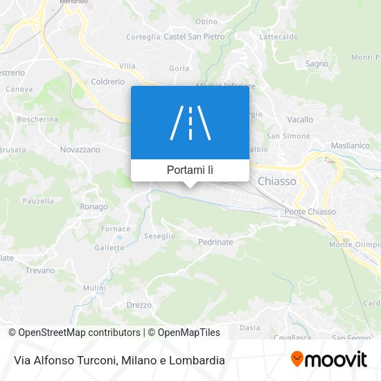 Mappa Via Alfonso Turconi