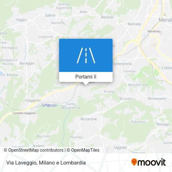 Mappa Via Laveggio