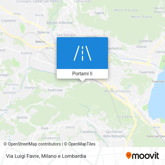 Mappa Via Luigi Favre