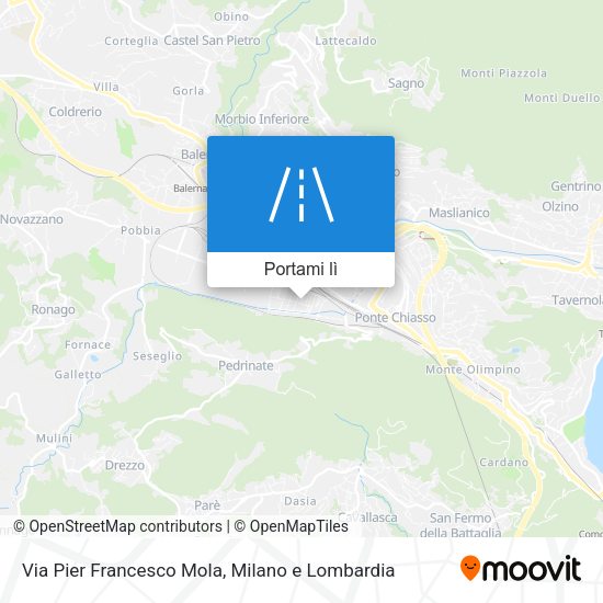 Mappa Via Pier Francesco Mola