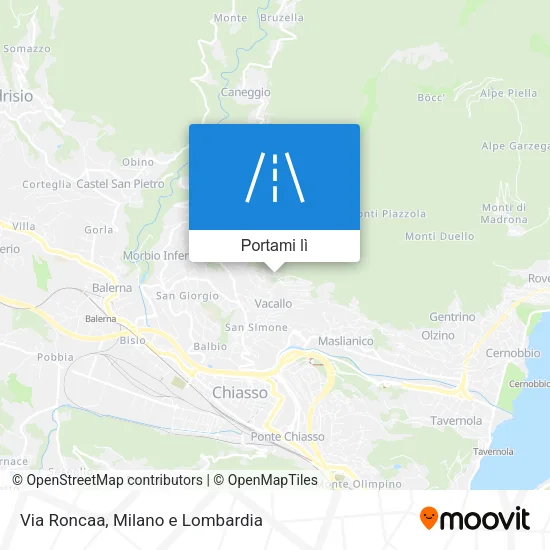 Mappa Via Roncaa