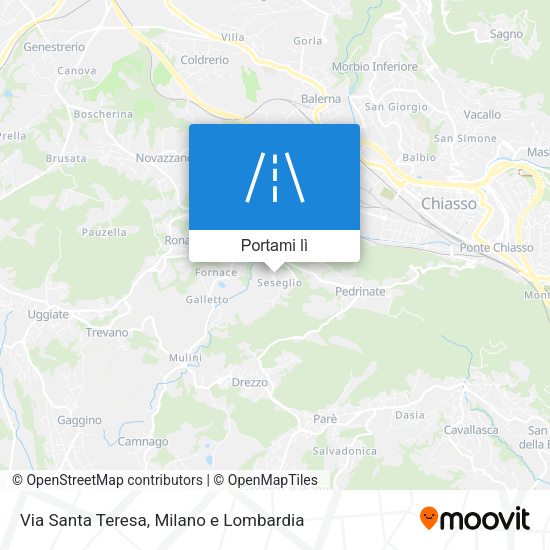 Mappa Via Santa Teresa