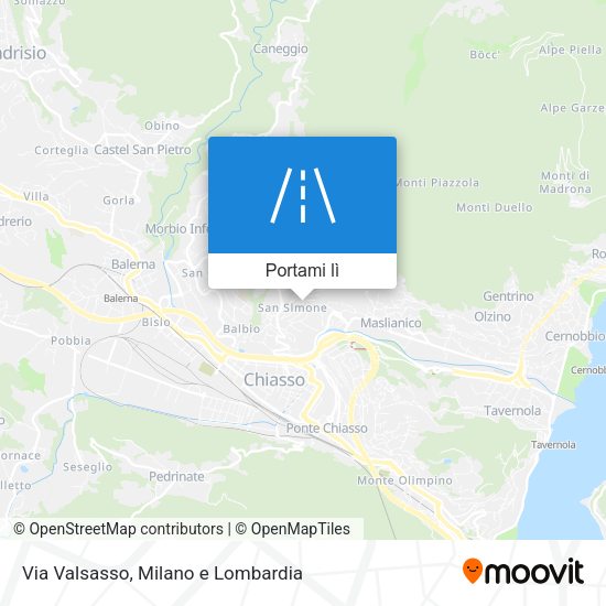 Mappa Via Valsasso