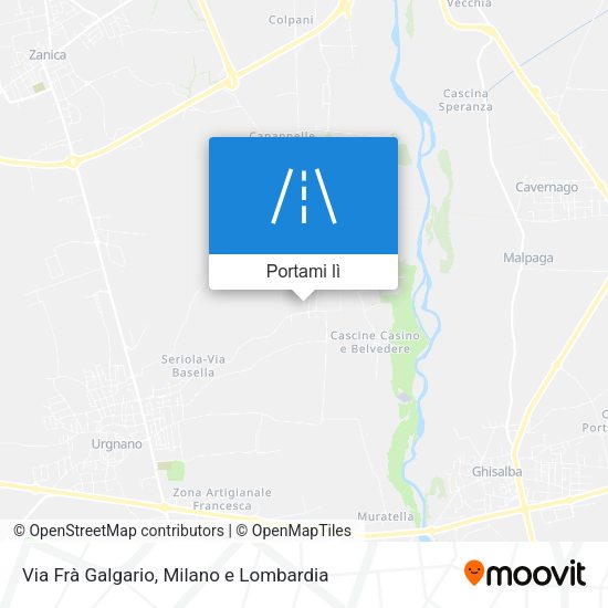 Mappa Via Frà Galgario