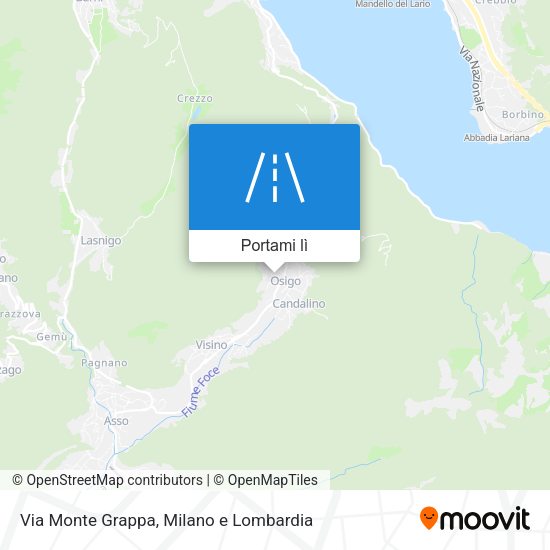Mappa Via Monte Grappa