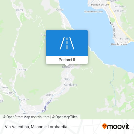 Mappa Via Valentina