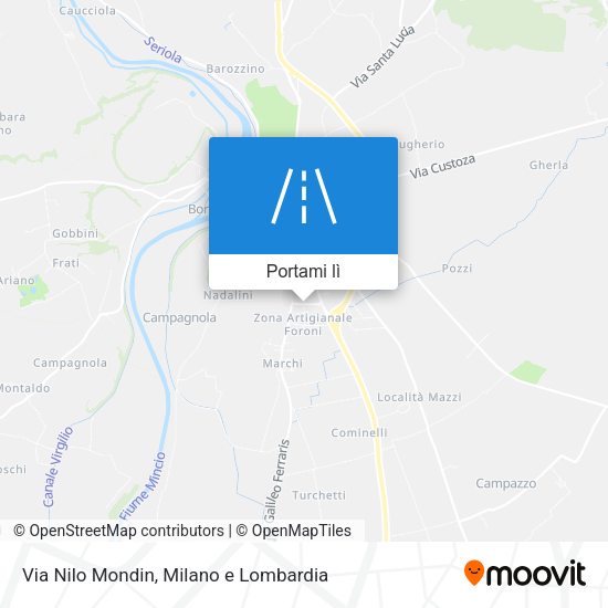 Mappa Via Nilo Mondin