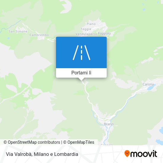 Mappa Via Valrobà