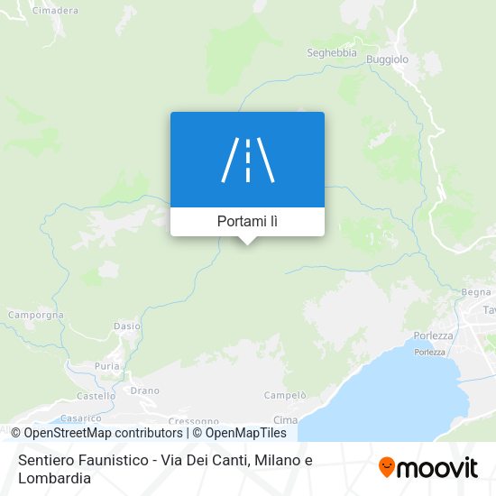 Mappa Sentiero Faunistico - Via Dei Canti