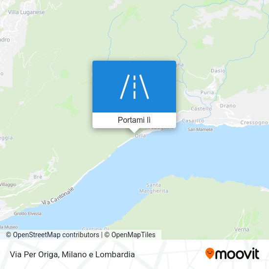 Mappa Via Per Origa