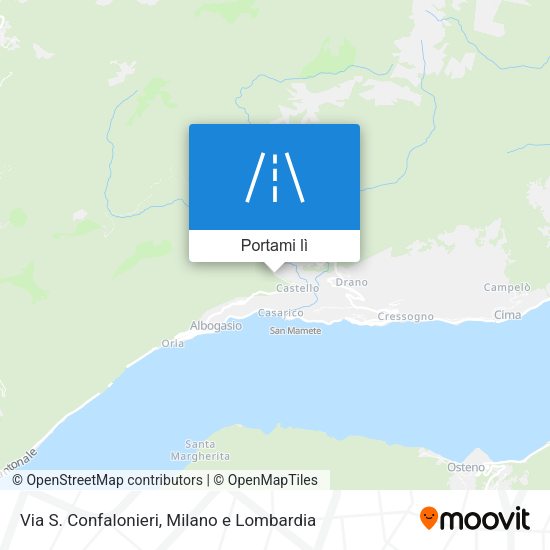 Mappa Via S. Confalonieri