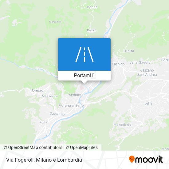 Mappa Via Fogeroli