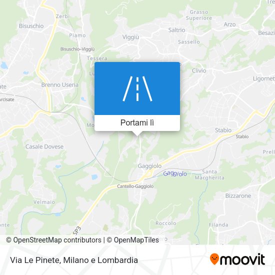 Mappa Via Le Pinete