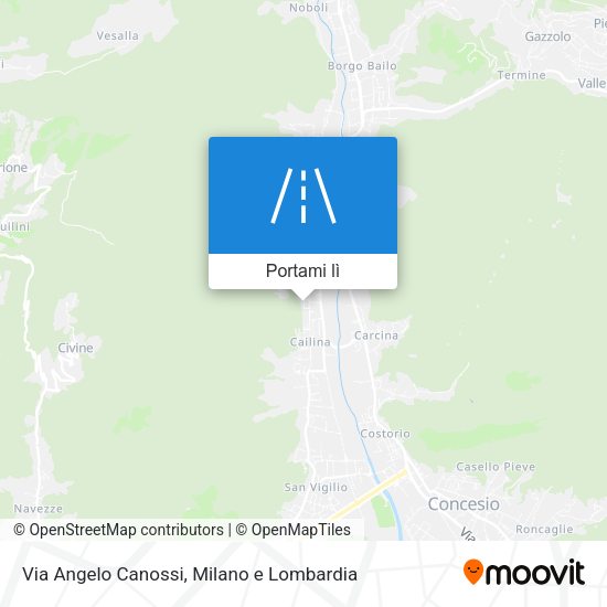 Mappa Via Angelo Canossi