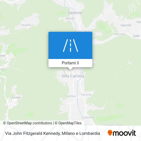 Mappa Via John Fitzgerald Kennedy