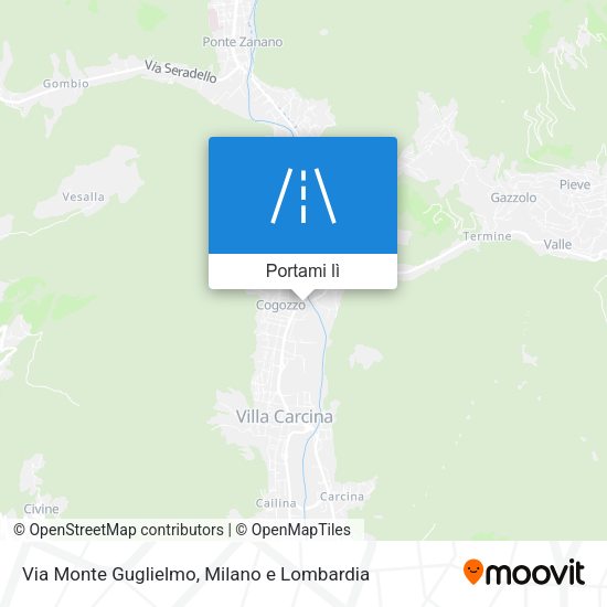 Mappa Via Monte Guglielmo
