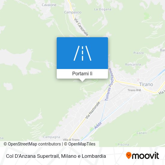 Mappa Col D'Anzana Supertrail