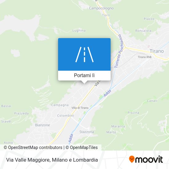 Mappa Via Valle Maggiore
