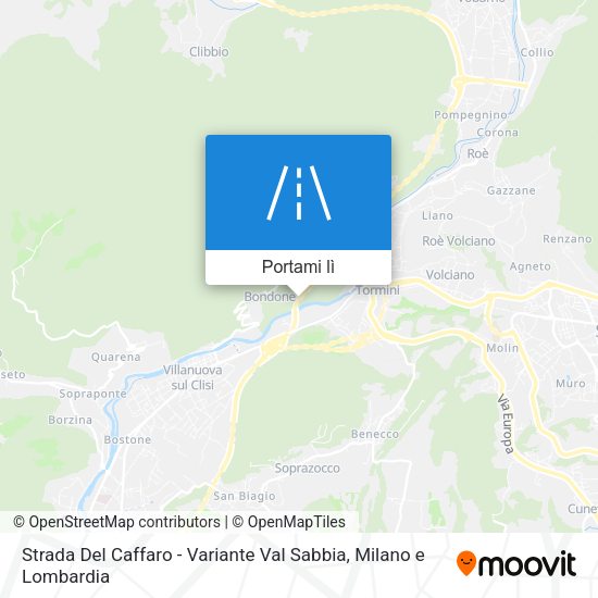 Mappa Strada Del Caffaro - Variante Val Sabbia
