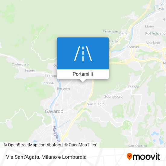 Mappa Via Sant'Agata