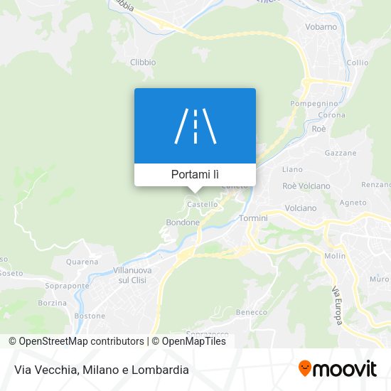 Mappa Via Vecchia