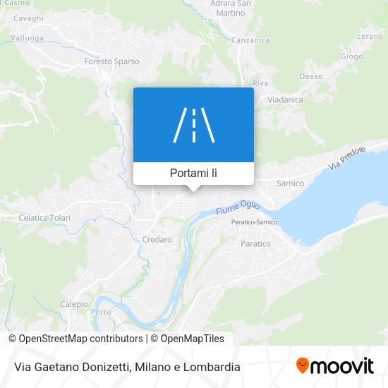 Mappa Via Gaetano Donizetti