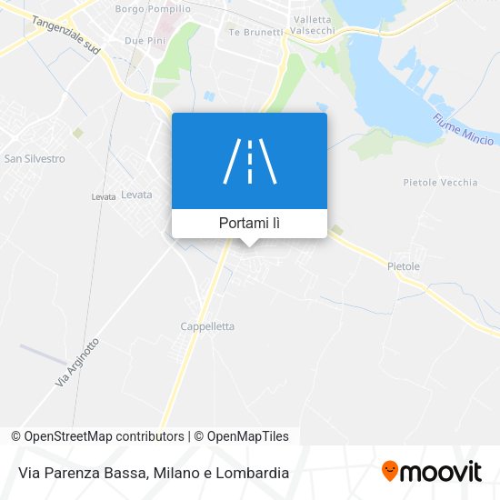 Mappa Via Parenza Bassa