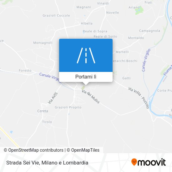 Mappa Strada Sei Vie