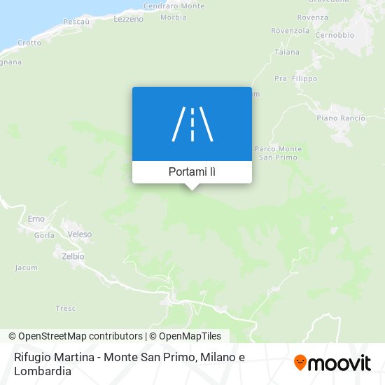 Mappa Rifugio Martina - Monte San Primo