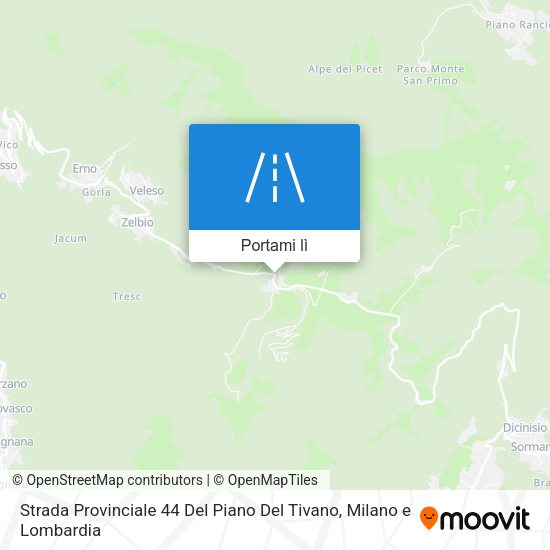 Mappa Strada Provinciale 44 Del Piano Del Tivano
