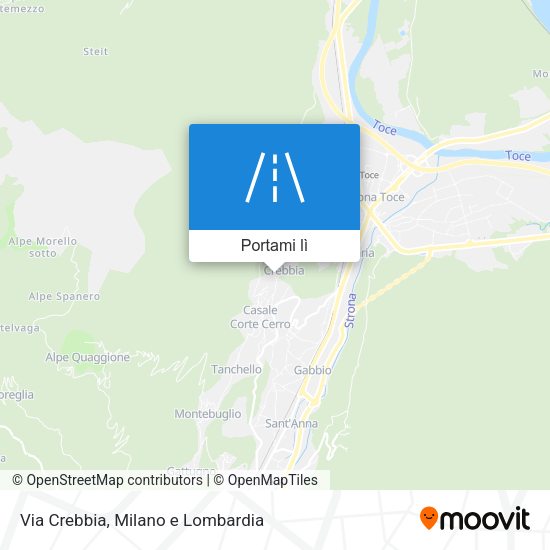 Mappa Via Crebbia