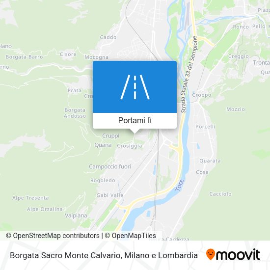 Mappa Borgata Sacro Monte Calvario