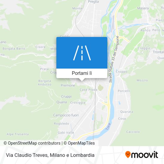 Mappa Via Claudio Treves