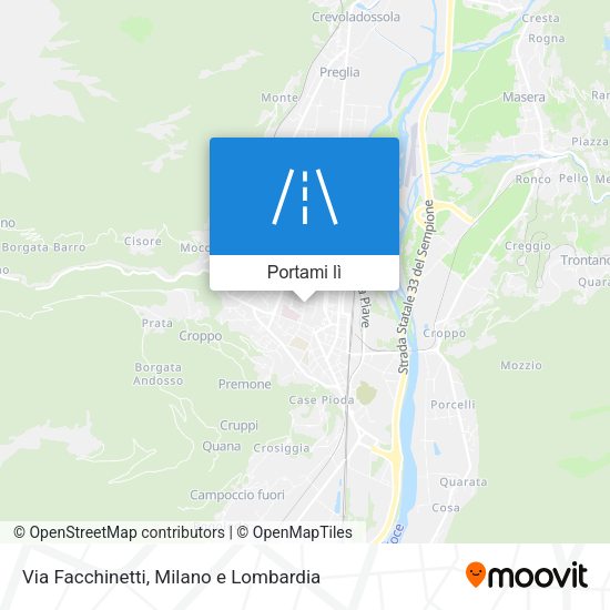 Mappa Via Facchinetti