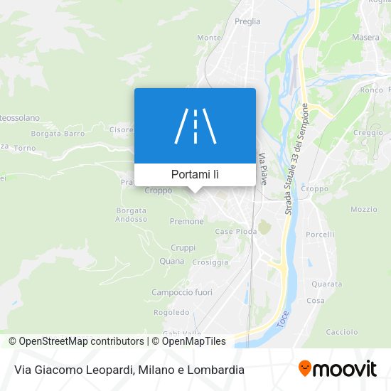 Mappa Via Giacomo Leopardi