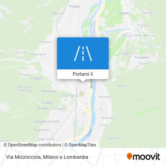 Mappa Via Mizzoccola