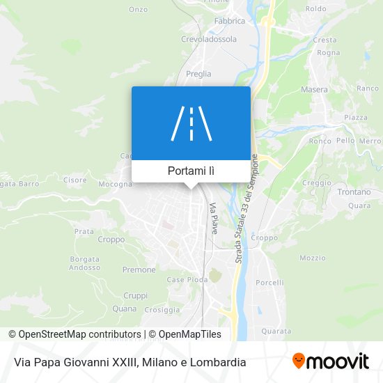 Mappa Via Papa Giovanni XXIII