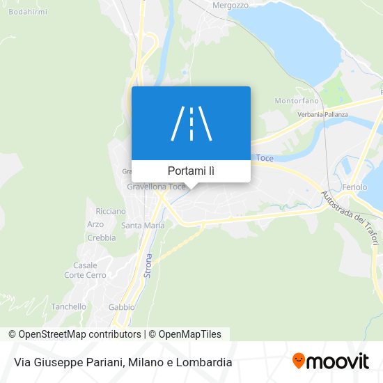 Mappa Via Giuseppe Pariani