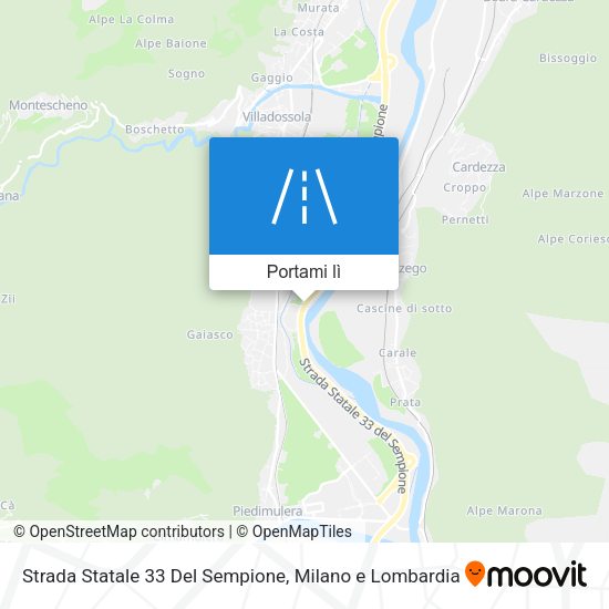 Mappa Strada Statale 33 Del Sempione
