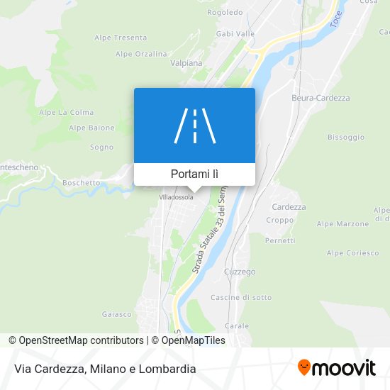 Mappa Via Cardezza