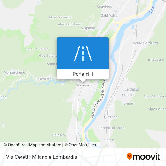 Mappa Via Ceretti