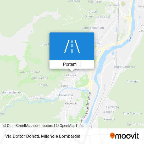 Mappa Via Dottor Donati