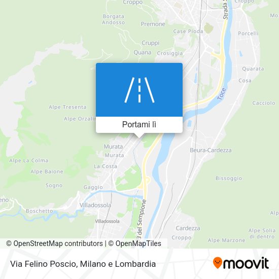 Mappa Via Felino Poscio